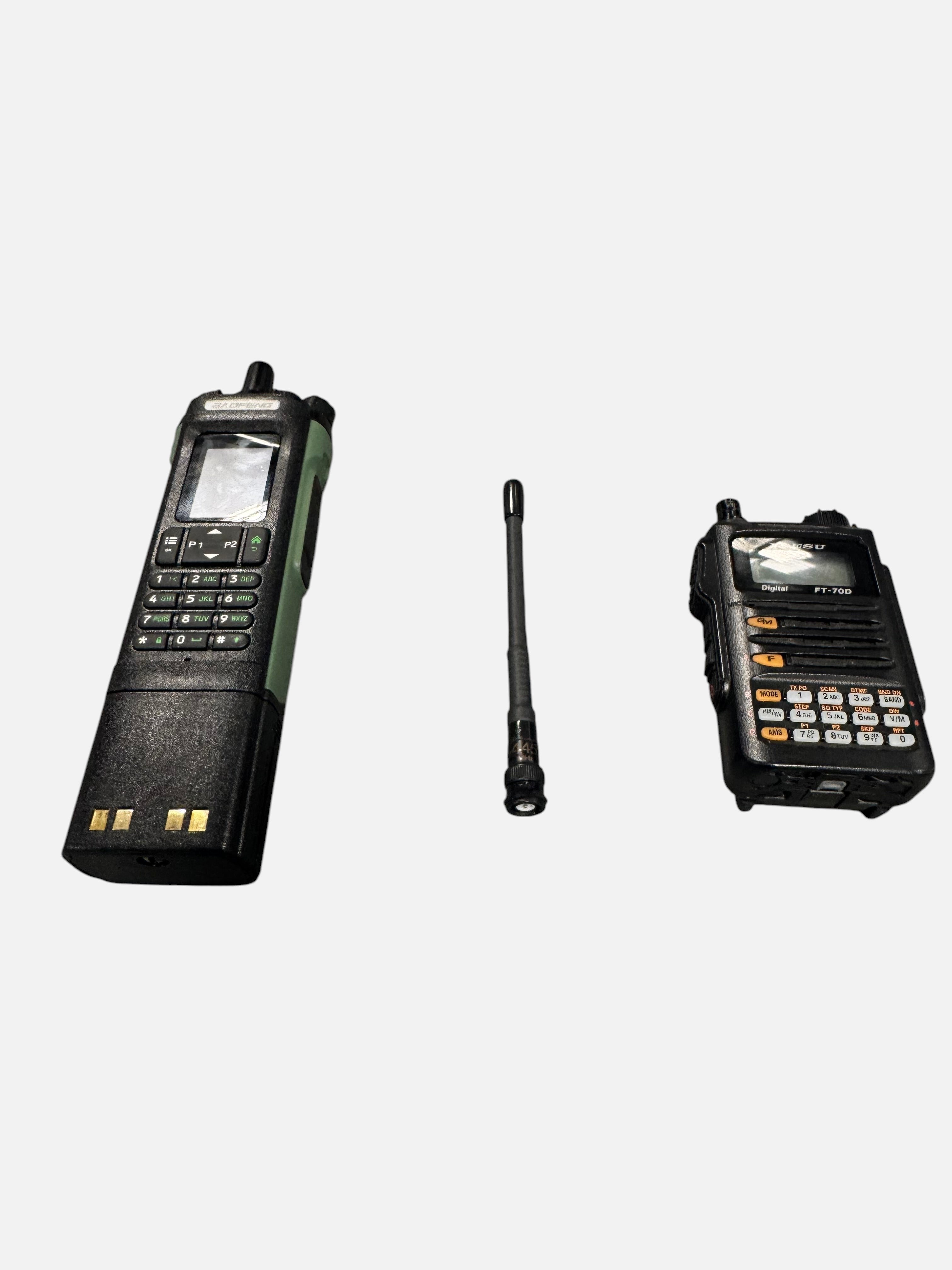 TCS VHF 2 Meter antenna comparison on two handhelds