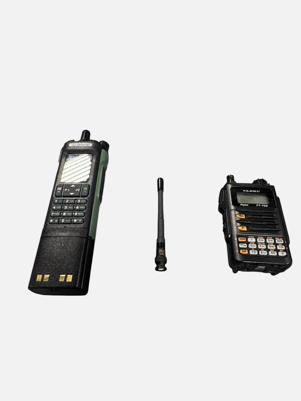TCS GMRS 465MHz antenna on two handhelds